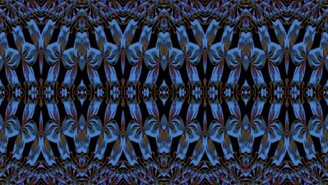 Abstract background with symmetric patterns in blue colors. Stock Illustration