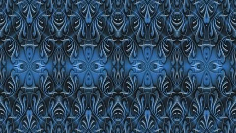 Abstract background with symmetric patterns in blue colors. Stock Illustration