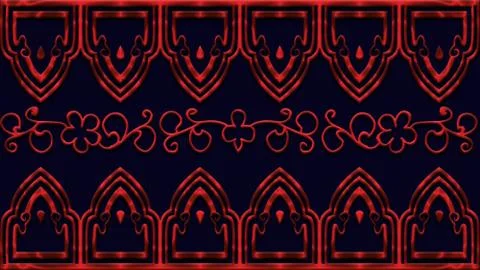 Abstract background with symmetric patterns in dark colors. Stock Illustration