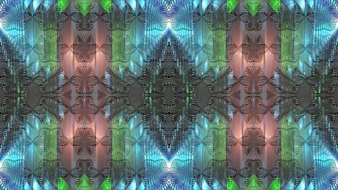 Abstract background with symmetric patterns in different colors. Stock Illustration