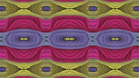 Abstract background with symmetric patterns in different colors. Stock Illustration