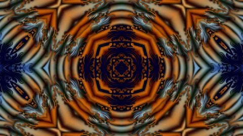 Abstract background with symmetric patterns in different colors. Illustrazione stock