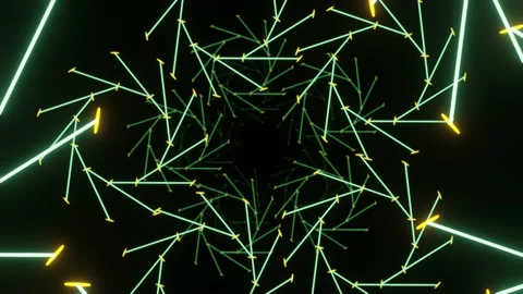 Abstract background of symmetrically rotating lines Stock Footage 203440660