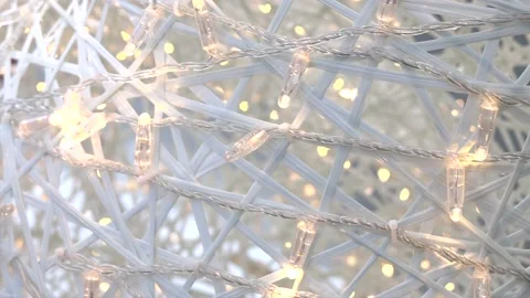 Abstract background of a tangled white garland Vidéo 147688080