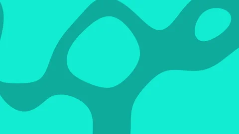 Abstract background with teal and turquoise shapes. Suitable for modern design Stock Footage 289503197