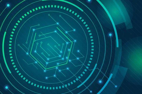 Abstract background. Tech data connect, blue line innovate system of internet Illustrazione stock