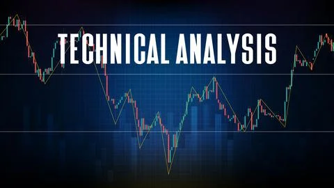 Abstract background of technical analysis trading stock market MACD indicator Illustrazione stock