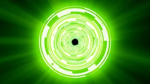 Abstract background techno circles tunnel Stock Illustration