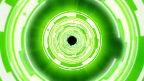Abstract background techno circles tunnel Stock Illustration