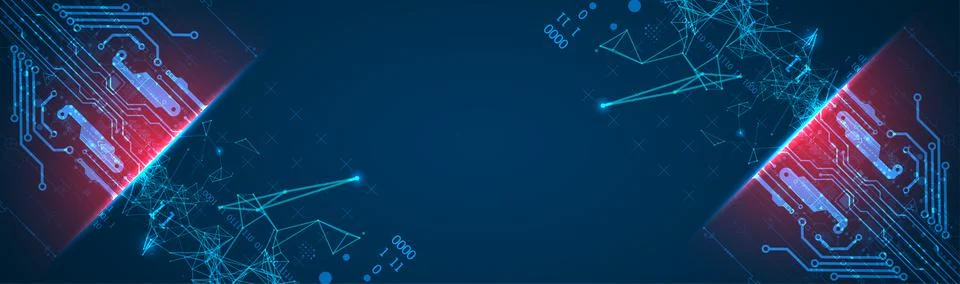 Abstract background on technological and scientific topics. Plexus effect wit Stock Illustration
