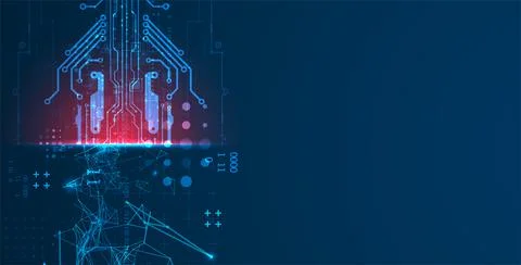 Abstract background on technological and scientific topics. Plexus effect wit Stock Illustration