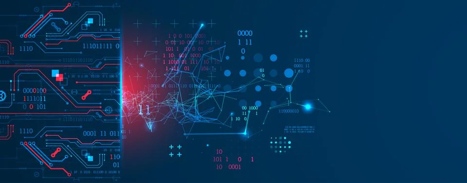 Abstract background on technological and scientific topics. Plexus effect wit Stock Illustration