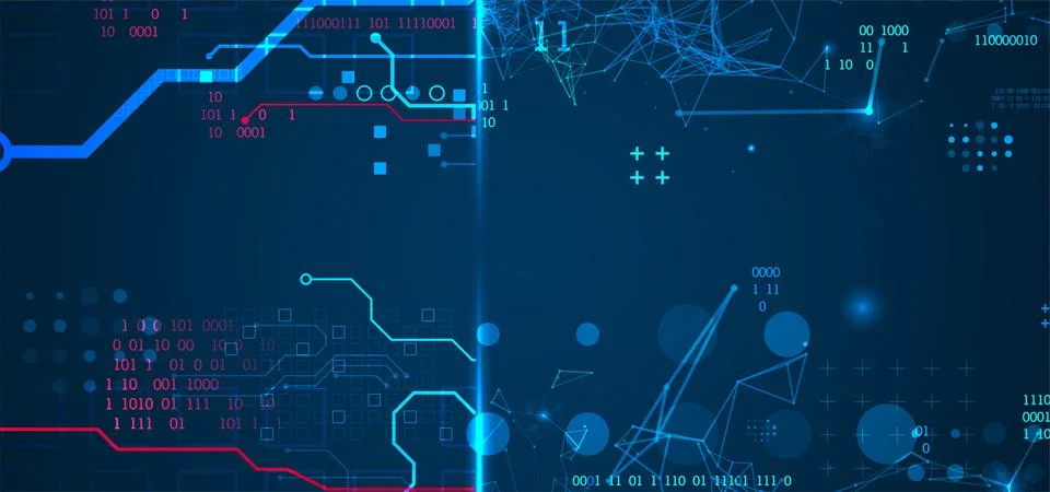 Abstract background on technological and scientific topics. Plexus effect wit 스톡 일러스트
