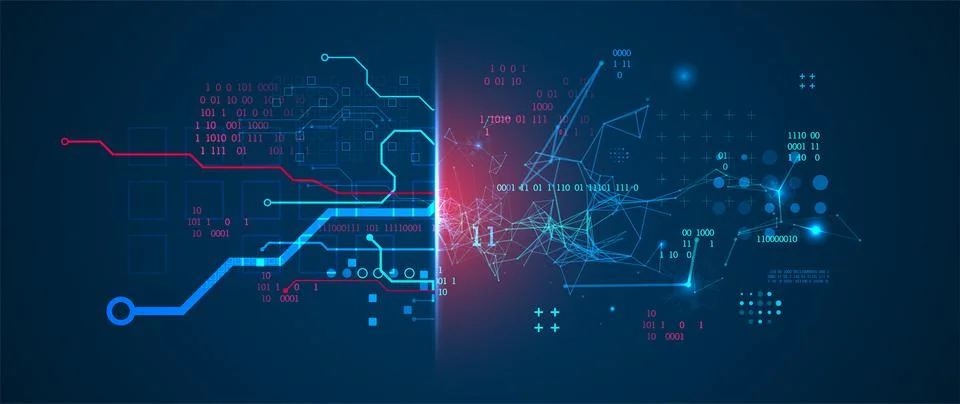 Abstract background on technological and scientific topics. Plexus effect wit 스톡 일러스트