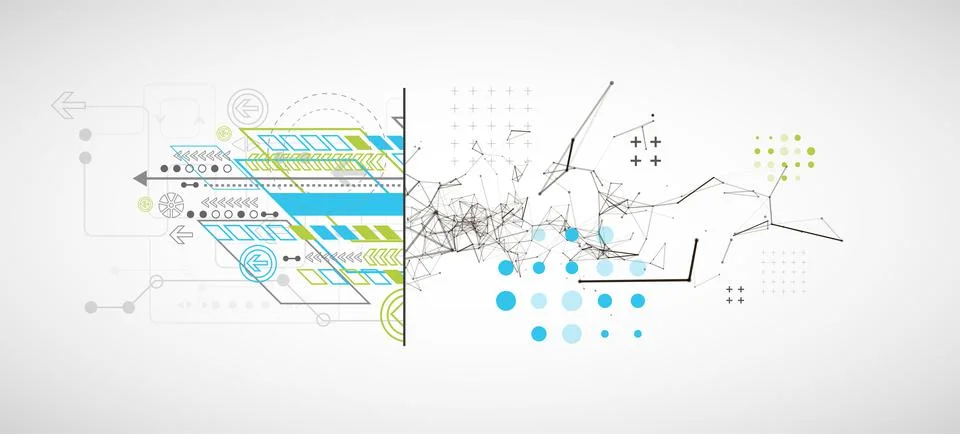 Abstract background on technological and scientific topics. Plexus effect wit 스톡 일러스트