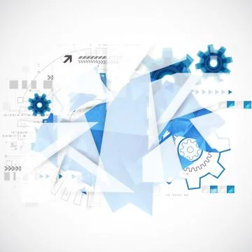 Abstract background with technological blue elements. Stockillustratie