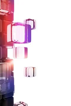 Abstract background with technological cubes Stock Illustration