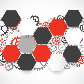 Abstract background with technological elements Stock Illustration