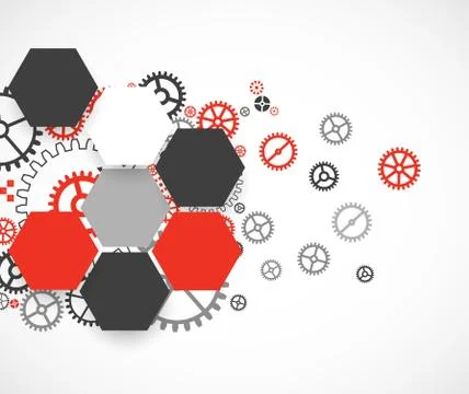 Abstract background with technological elements Stock Illustration