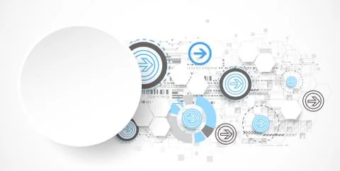 Abstract background with technological elements. Stock Illustration