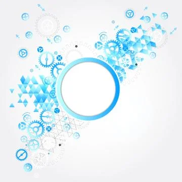 Abstract background with technological elements Illustrazione stock