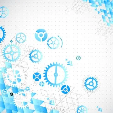 Abstract background with technological elements Illustrazione stock