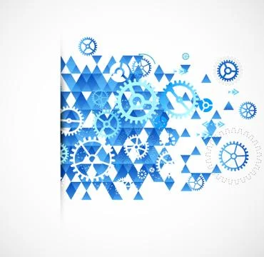 Abstract background with technological elements Illustrazione stock