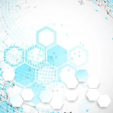 Abstract background with technological elements. 스톡 일러스트