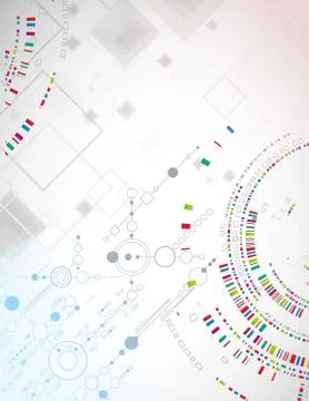 Abstract background on a technological theme. Illustrazione stock