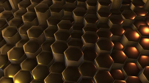 Abstract background. Technologies. The waves. Fluctuations. Golden objects. Stock Footage 243831149