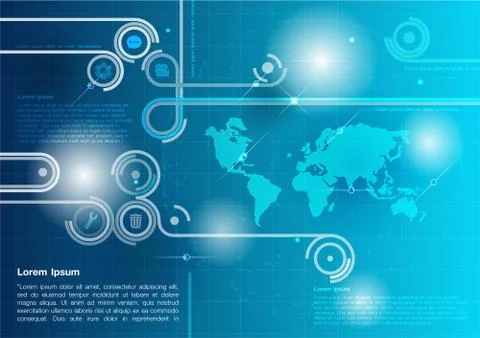 Abstract Background Technology Blue Stock Illustration