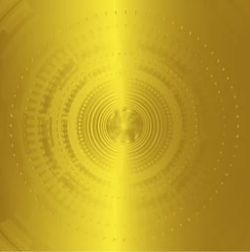 Abstract background technology circles golden color Stock Illustration