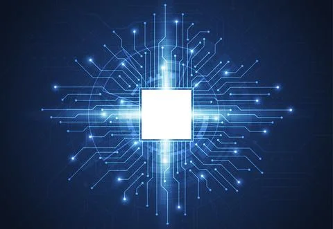 Abstract background with technology circuit board texture Stock Illustration