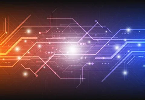 Abstract background with technology circuit board texture Stock Illustration