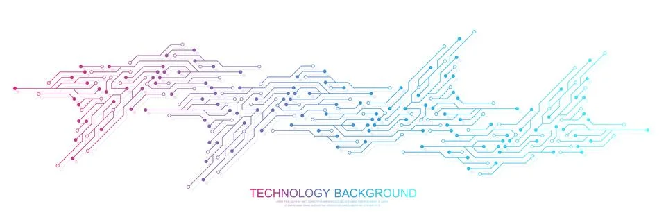 Abstract background with technology circuit board texture. Modern electronic Illustrazione stock