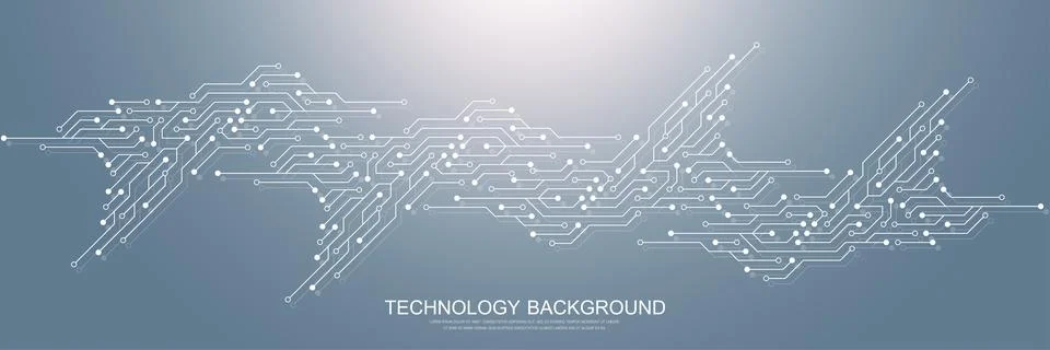 Abstract background with technology circuit board texture. Modern electronic Illustrazione stock