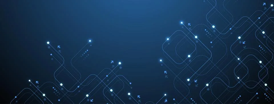 Abstract background with technology circuit board texture. Modern electronic Stock Illustration