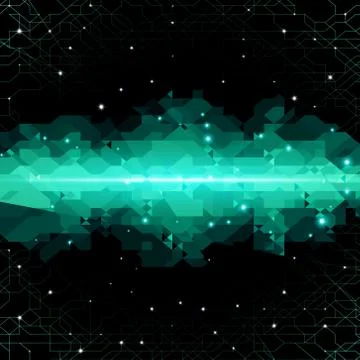 Abstract background with technology cloud Stock Illustration