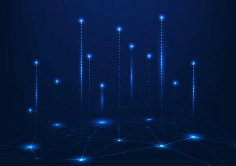 Abstract background technology, Composition of geometric lines connected to.. 库存插图