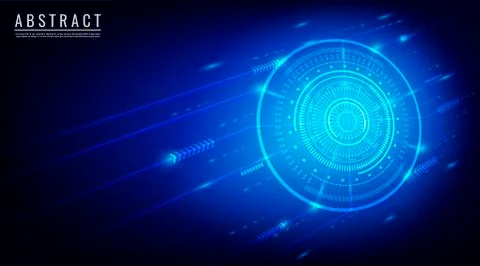 Abstract Background Technology Concept Vector. With Arrow,Dot And Circle. Stockillustratie