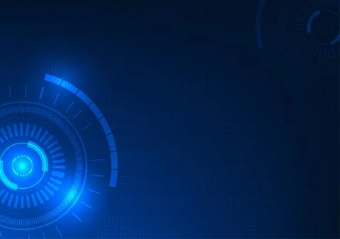 Abstract background technology, high tech technology circle with rectangula.. Illustrazione stock