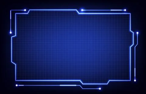 Abstract background of technology HUD or Head-Up Display frame Stock Illustration
