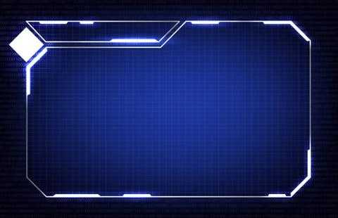Abstract background of technology HUD or Head-Up Display frame Stock Illustration