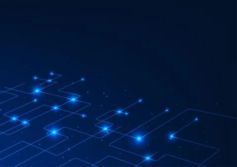 Abstract Background Technology. Interconnected Circuits. Data technology is.. Stock Illustration