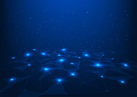 Abstract background technology, Interconnected triangle geometric line elem.. 스톡 일러스트