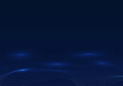 Abstract background technology. Layered flowing point particle waves. Repre.. Stock Illustration