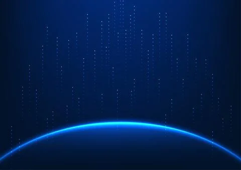 Abstract background technology Light lines rising from the arcs represent t.. Stockillustratie