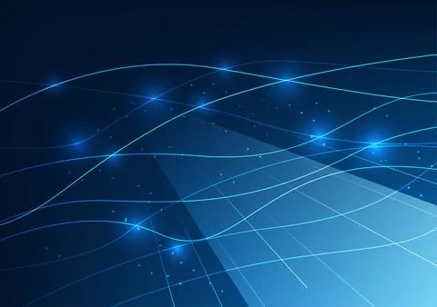 Abstract background technology, the lines of light passing through represen.. Illustration