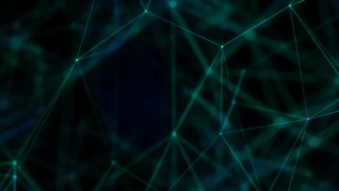 Abstract background of technology network. Animation of rotation and flying Stock Footage 109560543