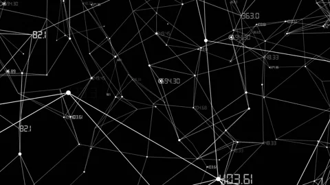 Abstract background of technology network. Network of numbers. Seamless loop. Stock Footage 103557145